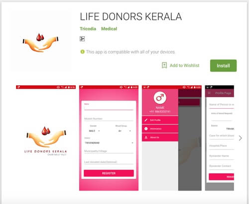 Life Donors Kerala LDK Tricodia